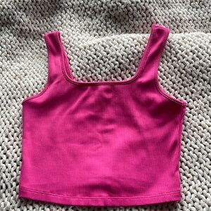 Hot pink cropped tank